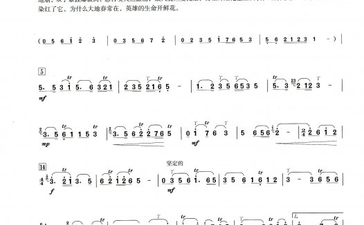 英雄赞歌-笛谱
